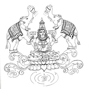 Lakshmi, Hindu goddess of abundance, love and success