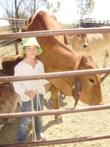 Ella and Rudolph who thinks he's still a calf Ella and Rudolph who thinks he's still a calf