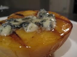 peach with blue cheese