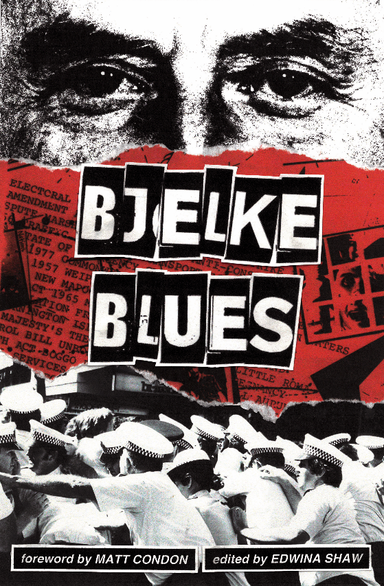 A photo of the cover of Edwina's book "Bjelke Blues"