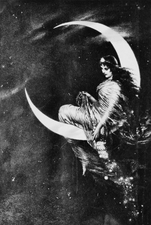 woman sprinkling inspiration from the moon