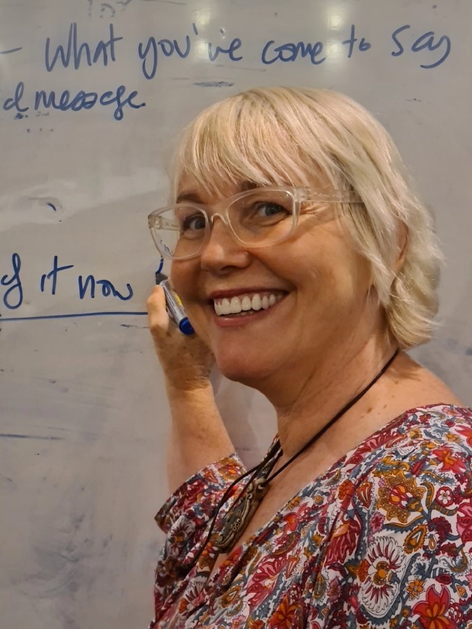 Edwina teaching writing